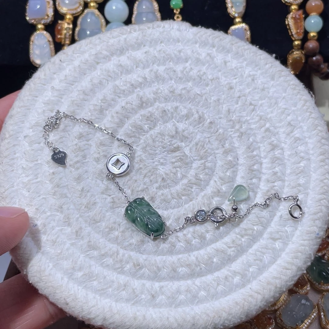 翡翠银S925镶嵌颈饰