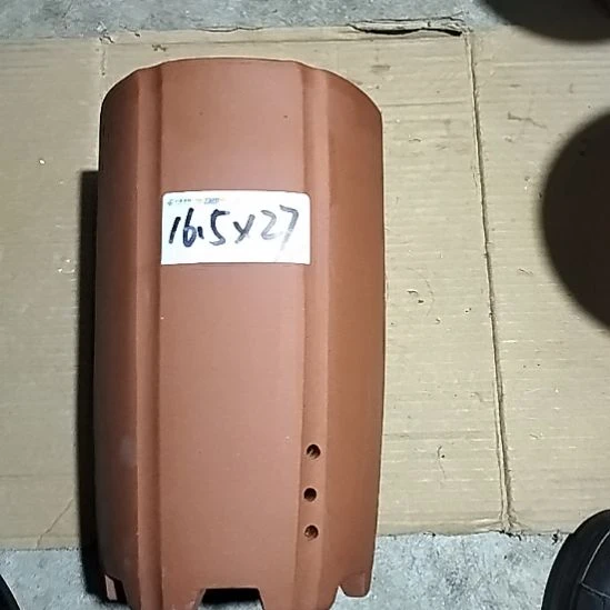 紫砂红泥抽角六方一个