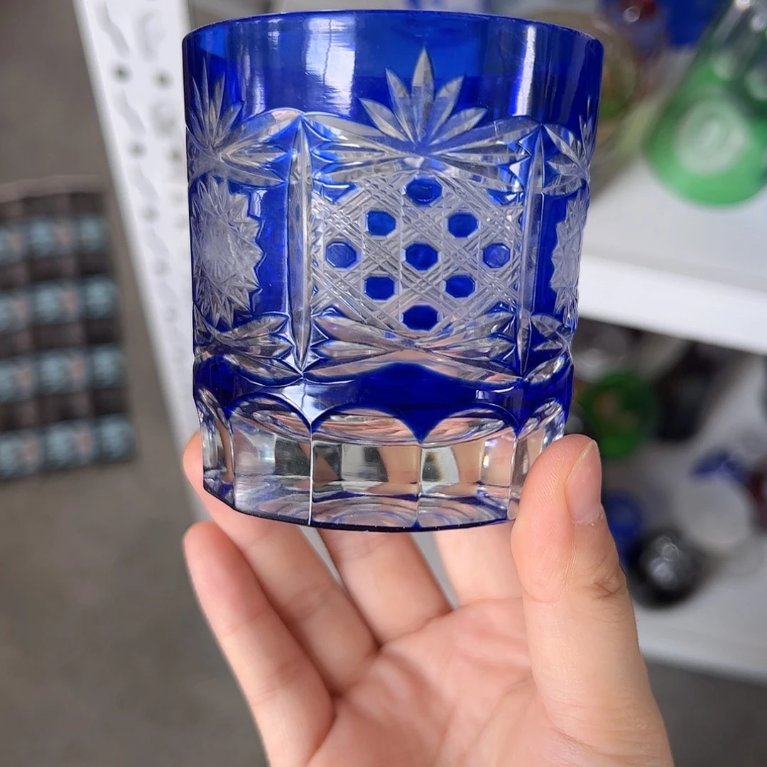 水晶玻璃高脚款微瑕一个