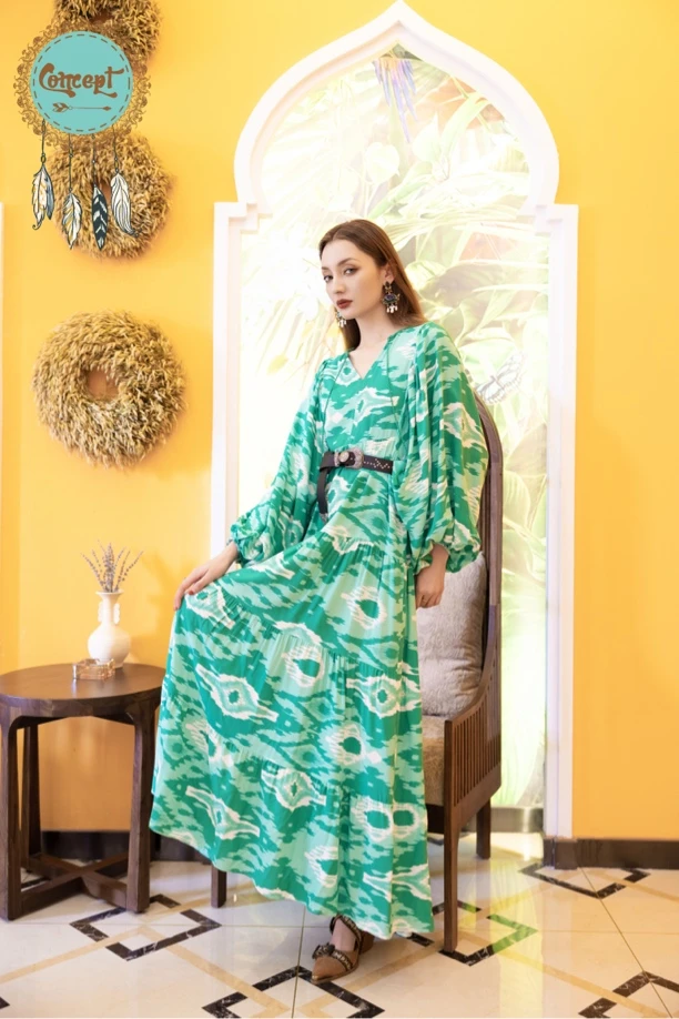 Concept 限量款图腾连衣裙2色