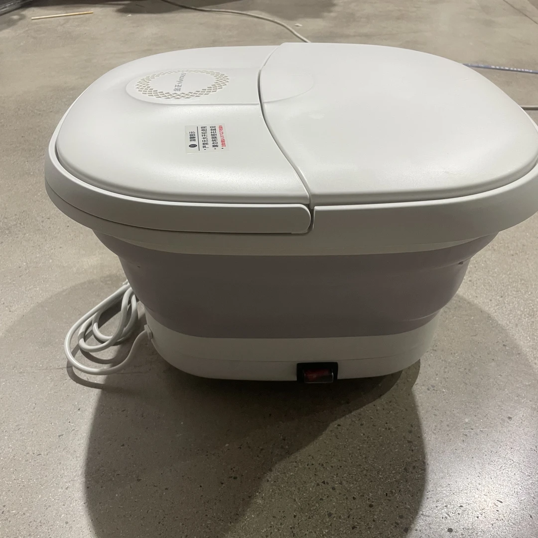 折叠足浴盆全自动恒温加热泡脚盆家用便携泡脚桶养生足疗器白色