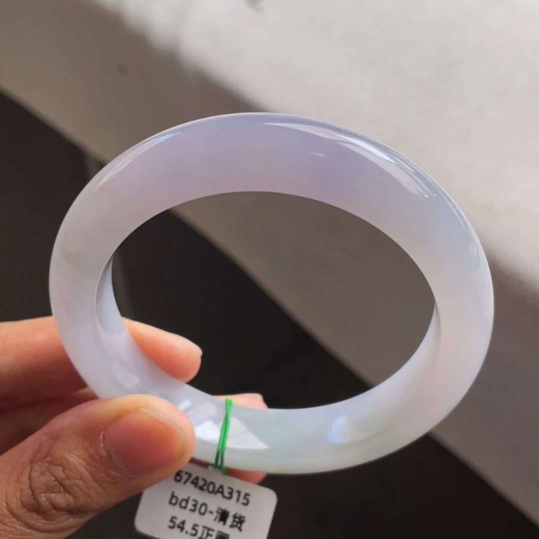 翡翠未镶嵌手镯冰胶紫手镯【强推】