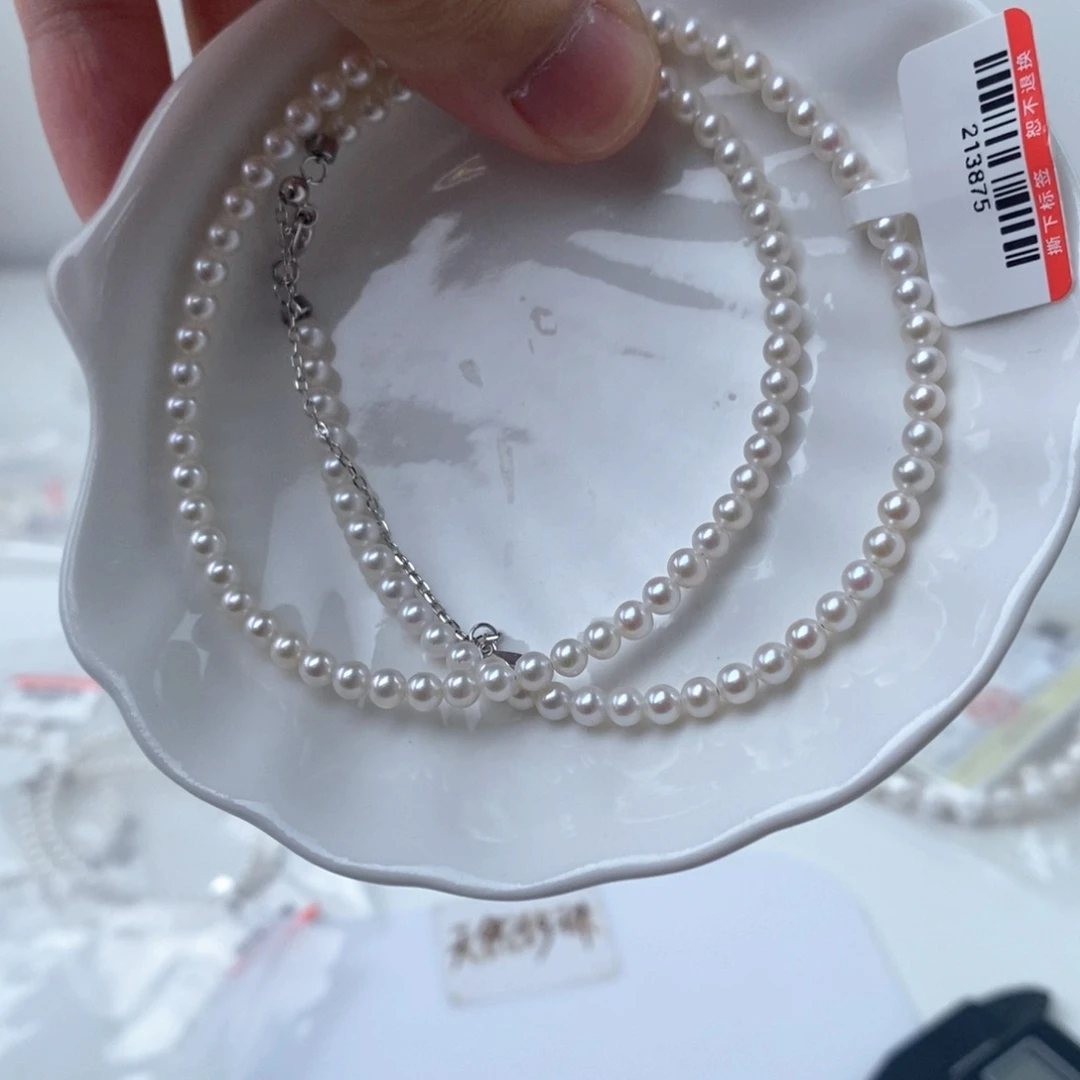 银S925镶嵌项链淡水珍珠213875