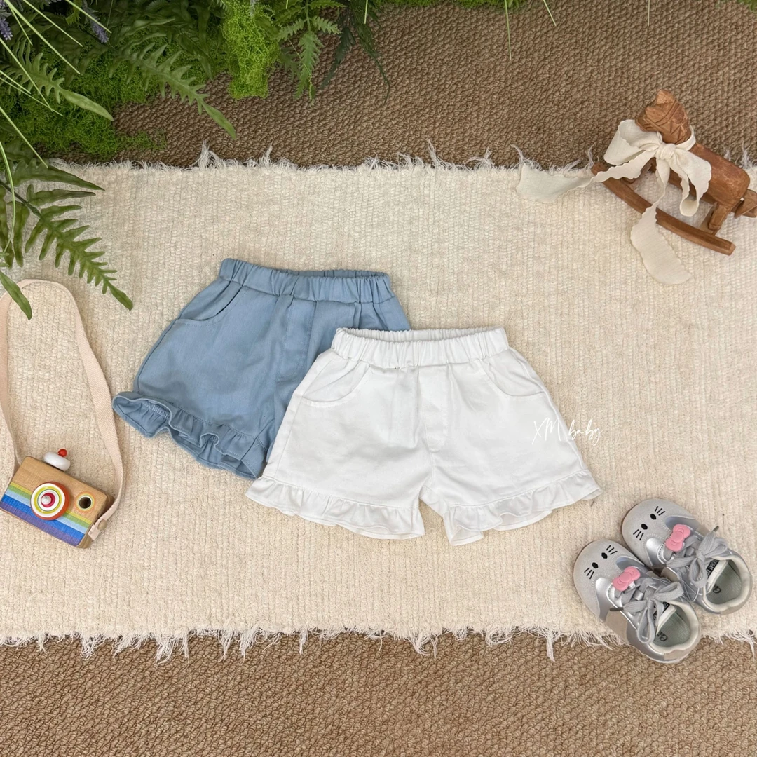 萱妈家【百搭小短裤】2025夏季新款纯色女宝宝裤子百搭好看洋气舒适