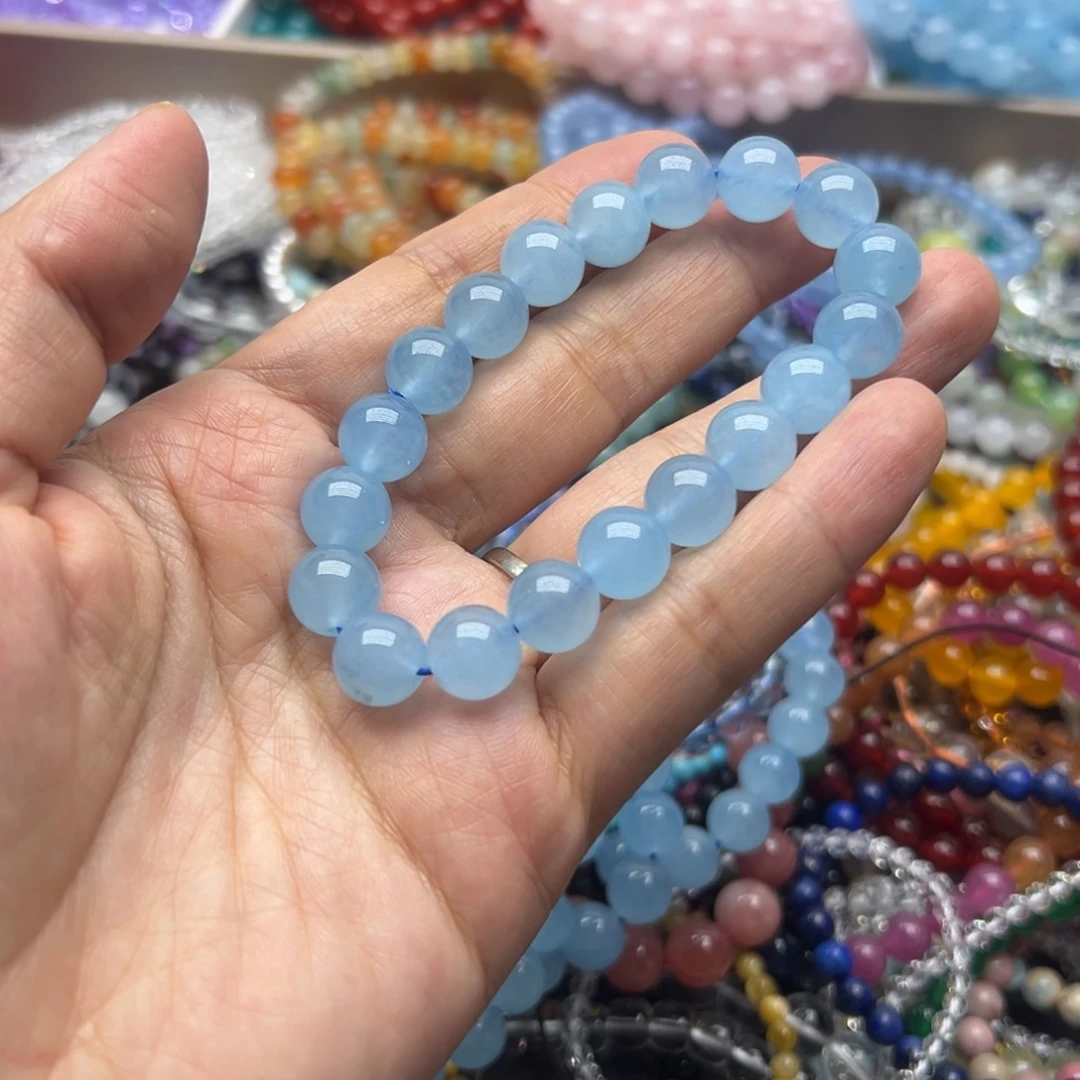 手链烟晶未镶嵌海蓝宝10