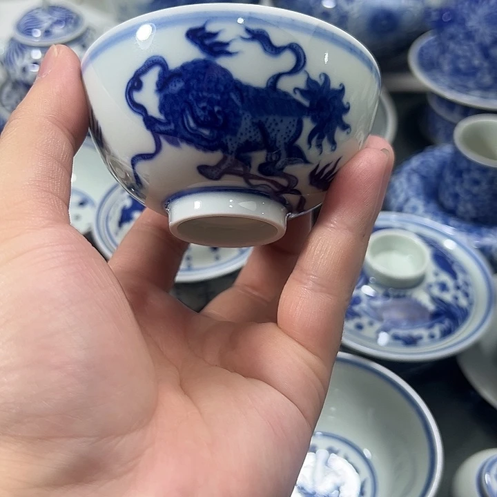 微瑕柴窑狮子绣球