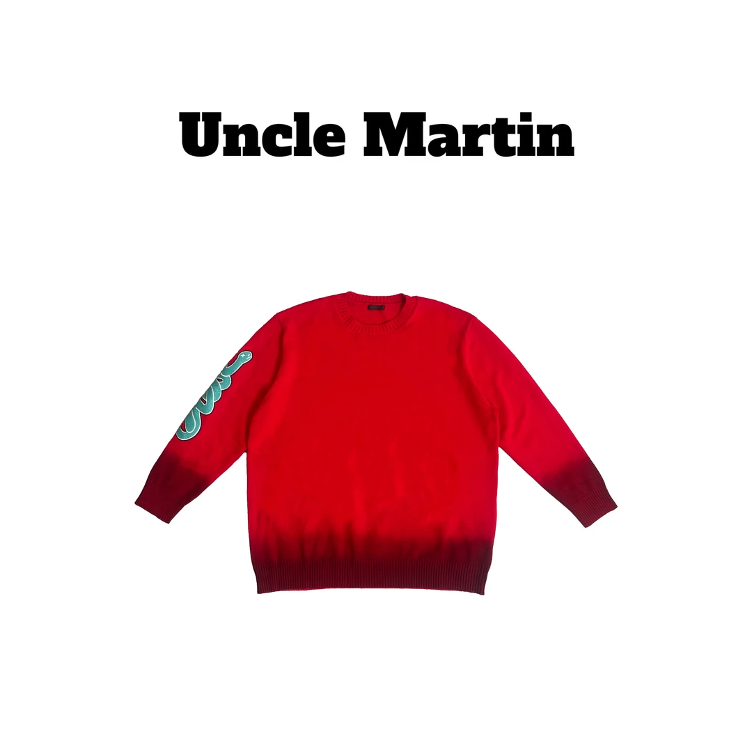 马丁叔叔 蛇年新款上新套头款针织毛衣休闲百搭上衣