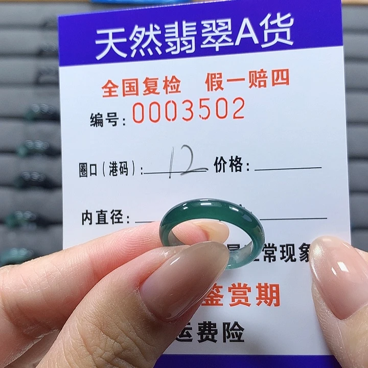 未镶嵌戒圈翡翠3502