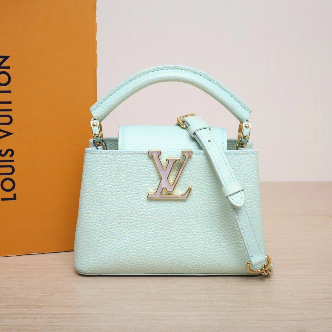 95新 LouisVuitton/路易威登 小花Jerry6.15Cap Mini 薄荷绿 芯片