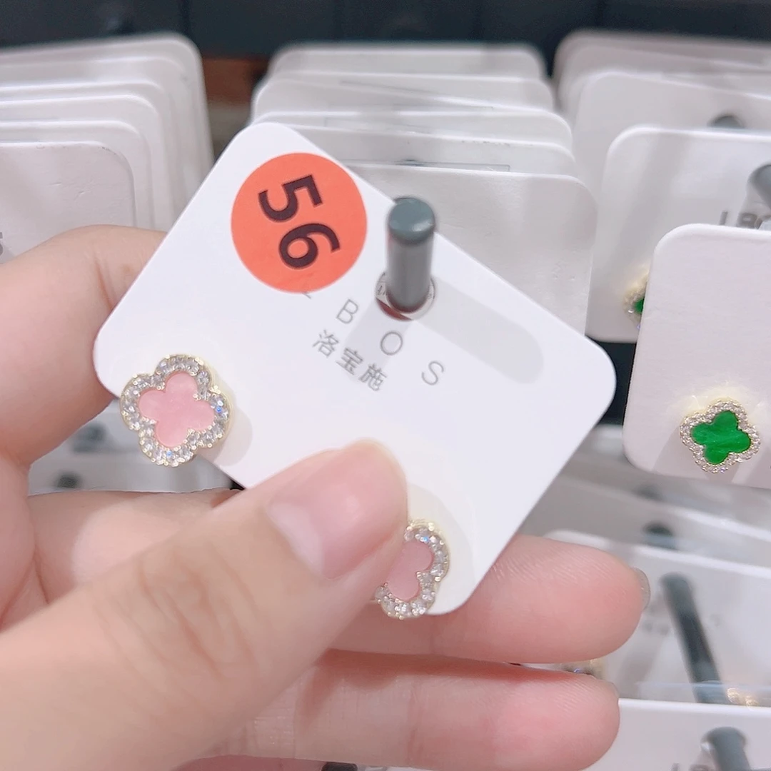 锆石纯铜合金耳环