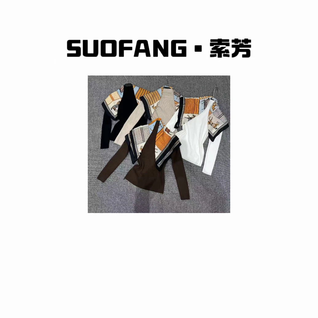 新品上市.时尚气质显瘦丝巾上衣A016