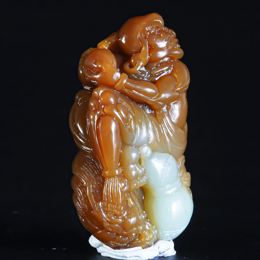 LOT.026和田玉巧雕罗汉/X1238