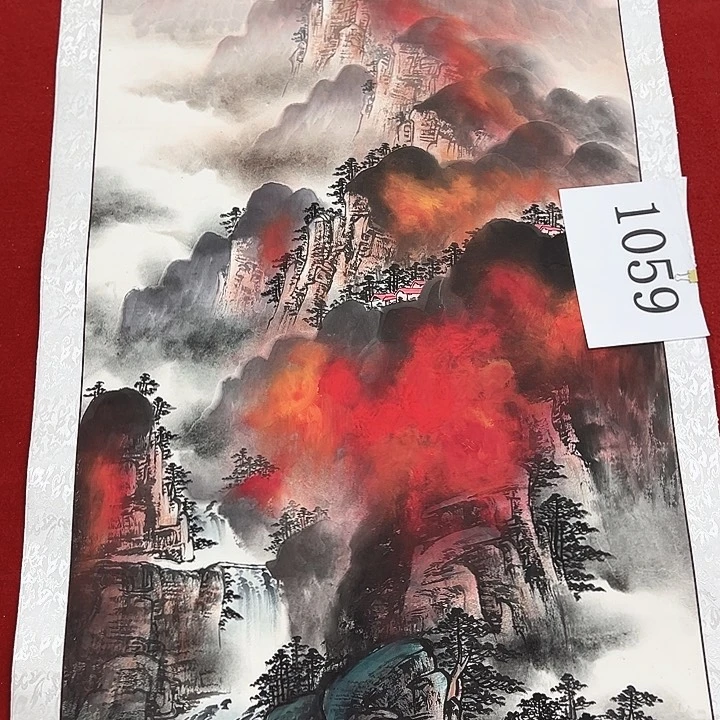 国画新年快乐纯手绘手工