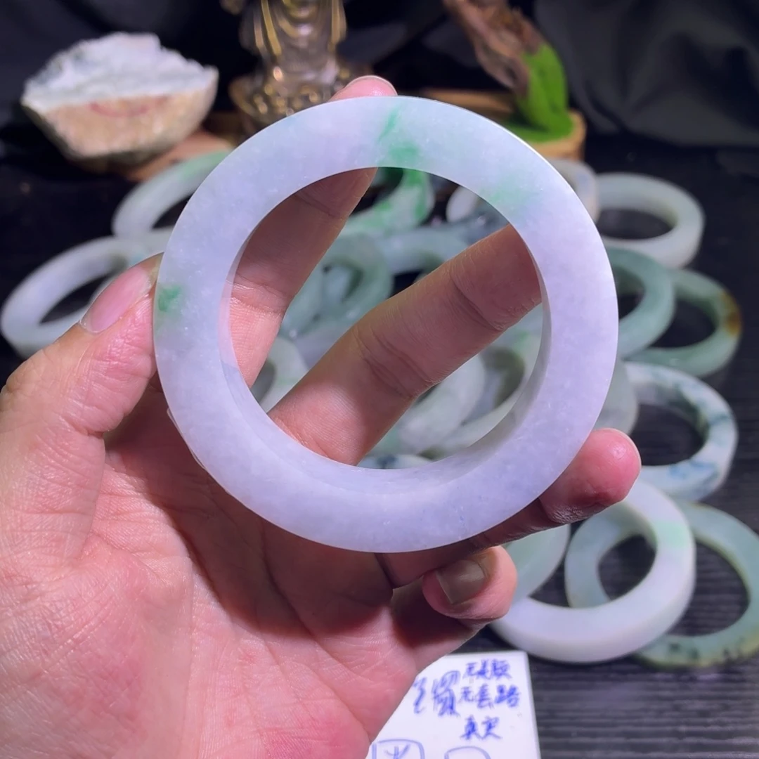 定制翡翠未镶嵌天然翡翠A货毛胚手镯定制