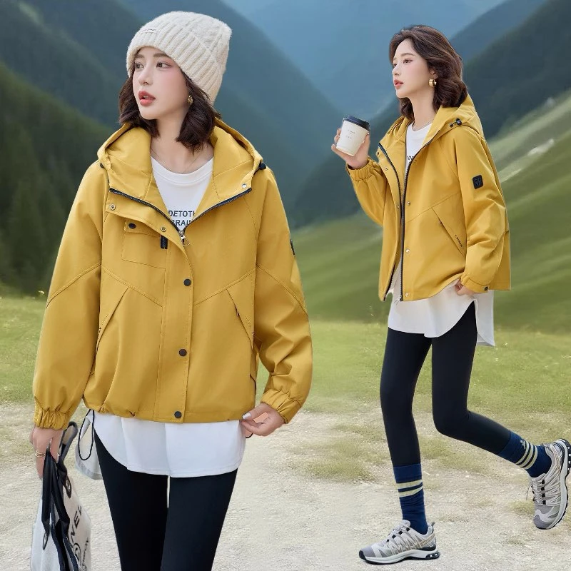 外套女装2025年冬季冬天衣服新款休闲百搭风衣加绒加厚冲锋衣外套