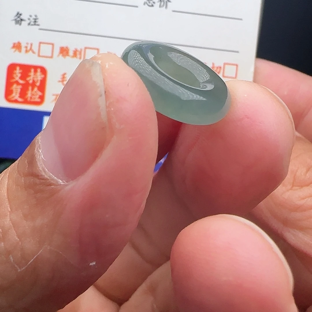 定制翡翠未镶嵌晴底甜甜圈平安扣不退不换