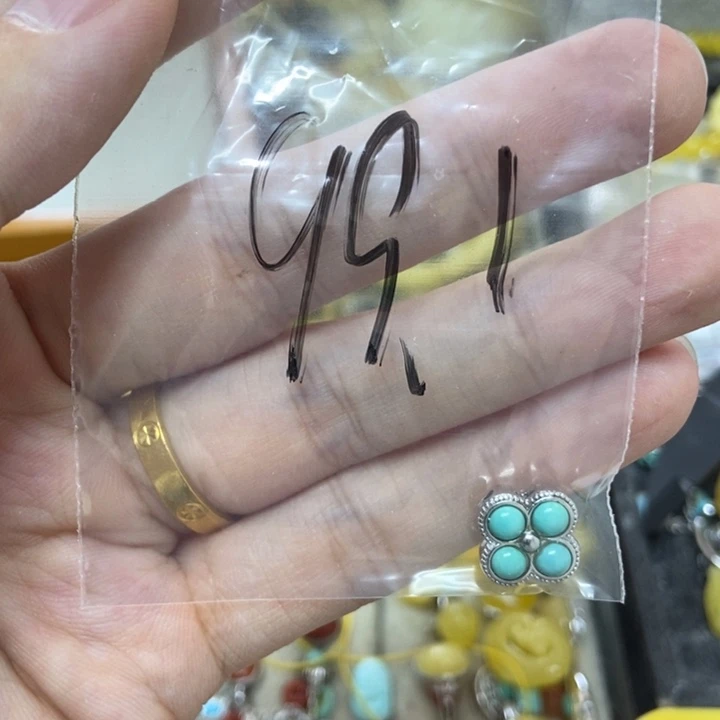 银S925镶嵌蜜蜡裸石多样性发货