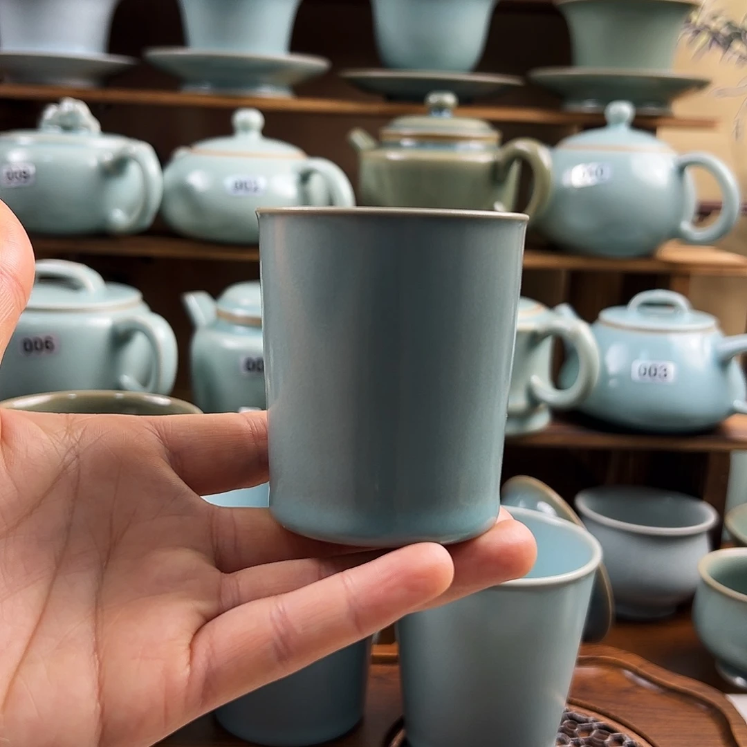 仿古釉直口可乐杯手工