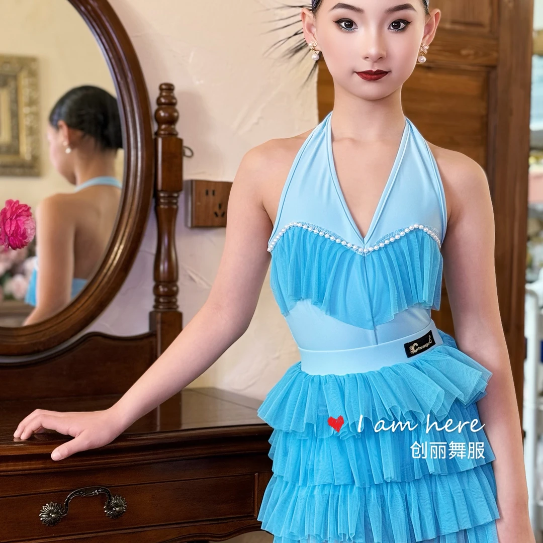 创丽舞服毕淑琪同款2025春夏糖果果系列分体拉丁舞服练习服
