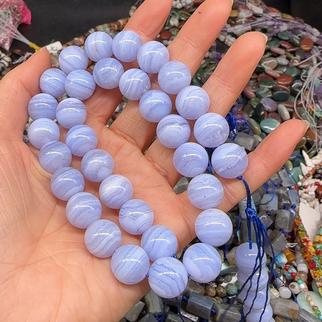 看***甲玛瑙/玉髓合金珠宝半成品蓝纹玛瑙拍四89发一条