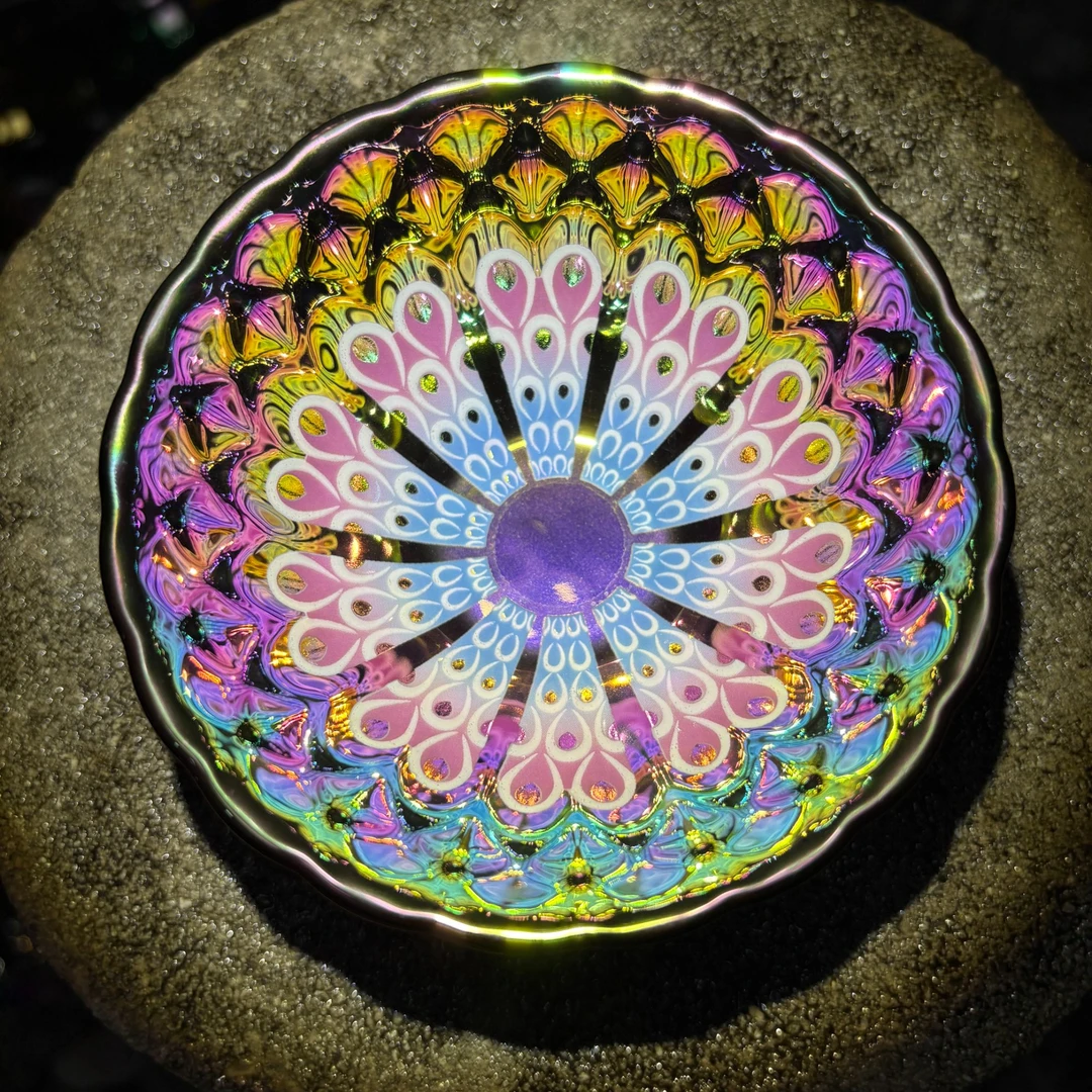 手工茶器 七彩梦幻夜光 手电筒照吸光后夜光