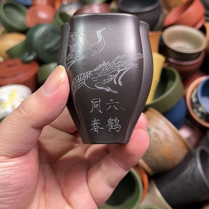 紫砂茶杯全手工紫砂主人杯