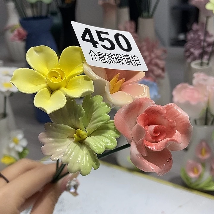 陶瓷纯手工捏花设计