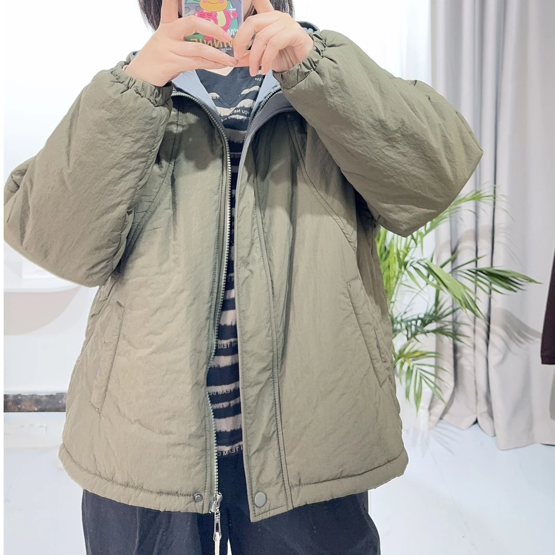 工厂店宽松大码棉衣外套女休闲保暖春秋冬棉服牛仔