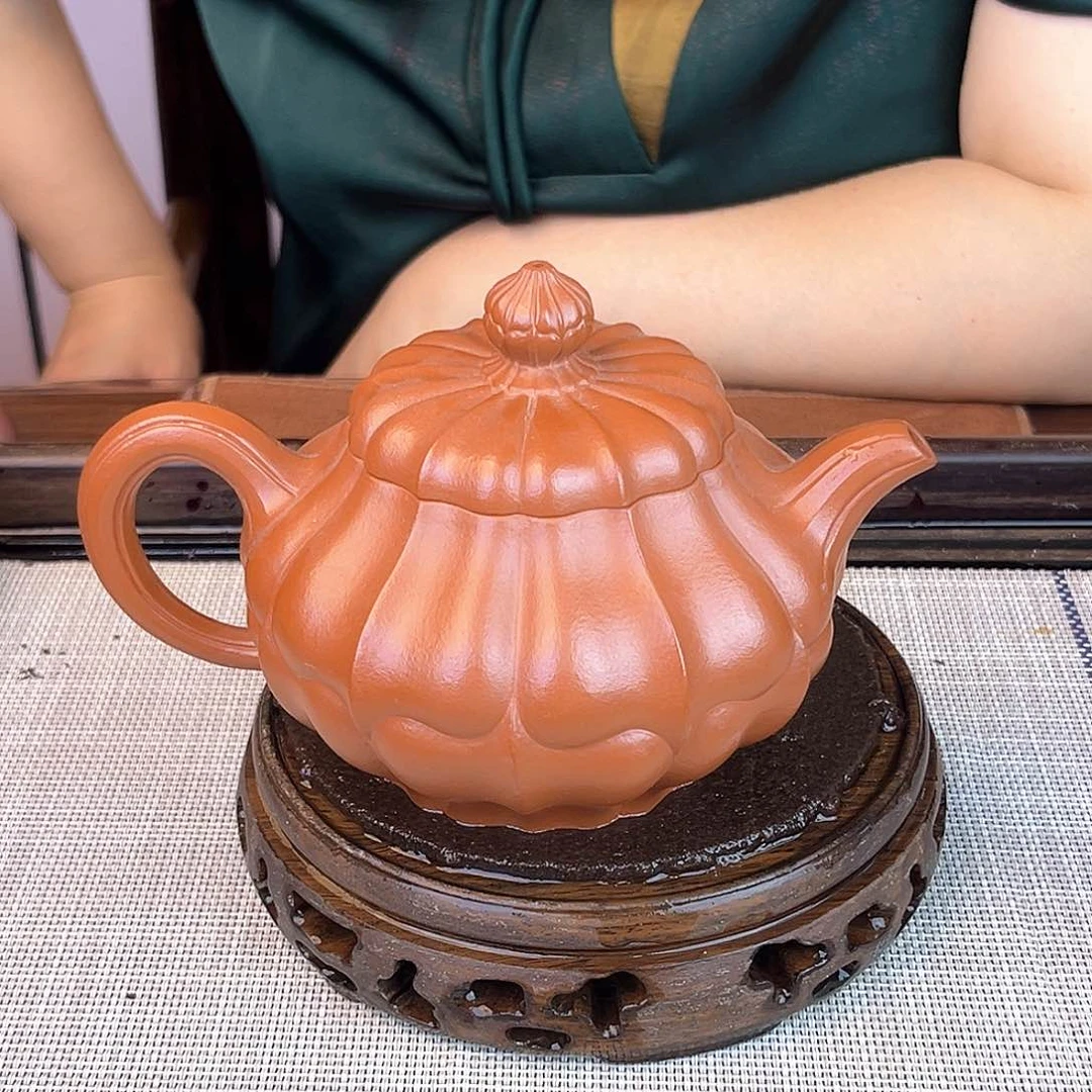 茶壶紫砂宜兴紫砂小煤窑朱泥300c c