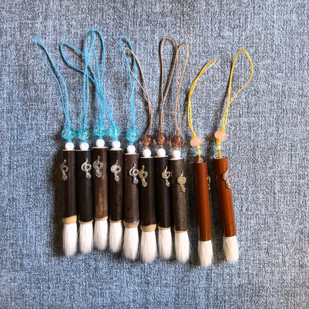 文创迷你可爱小毛笔羊毫 车饰钥匙扣书包书房等挂件