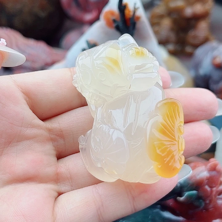 初***心玛瑙未镶嵌手饰吊坠