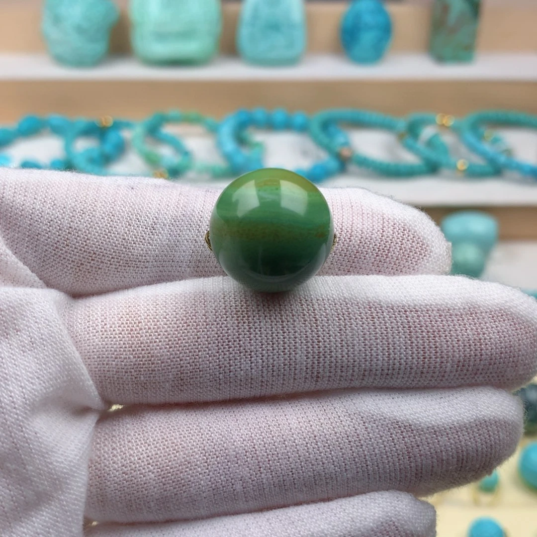 未镶嵌绿松石珠宝奇石17.5mm