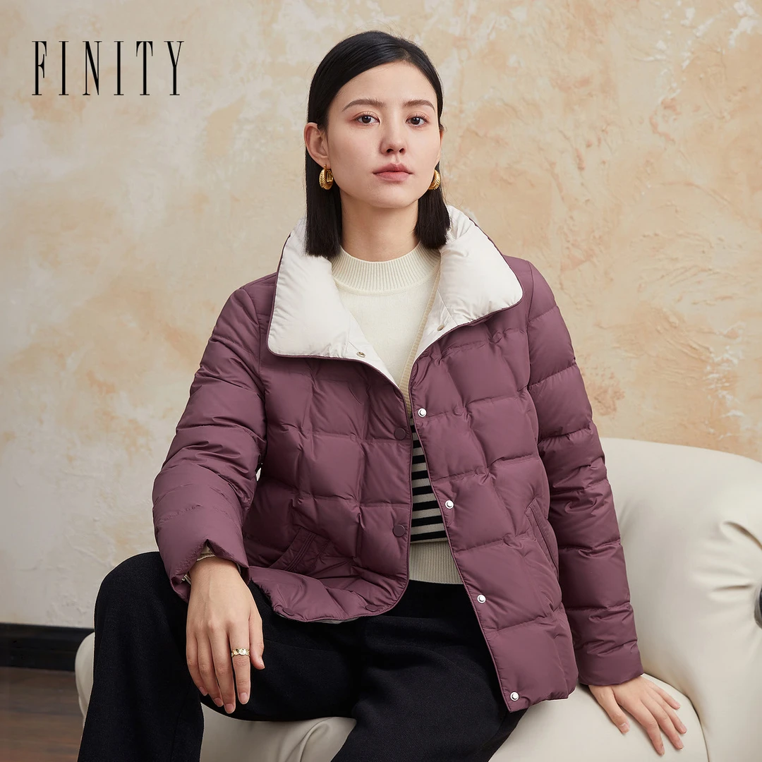 【小费班长】FINITY 新款保暖休闲百搭时尚鹅绒服女士 F21W8D12Y1