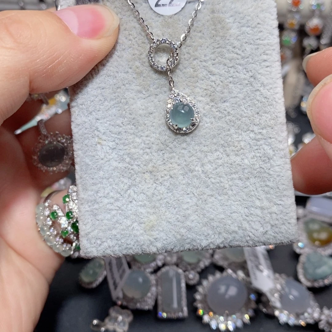 翡翠颈饰银S925镶嵌ji jjo