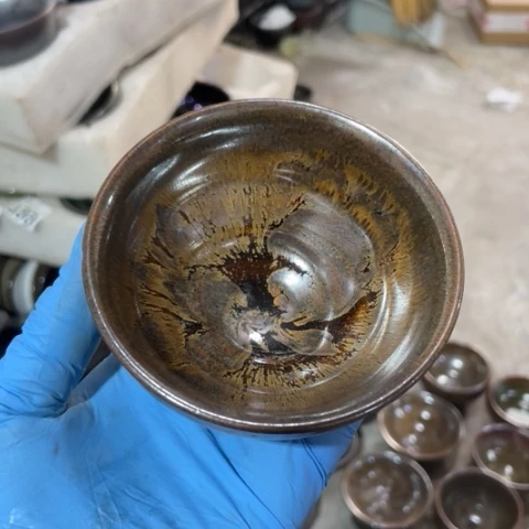 茶盏建阳建盏微瑕束口