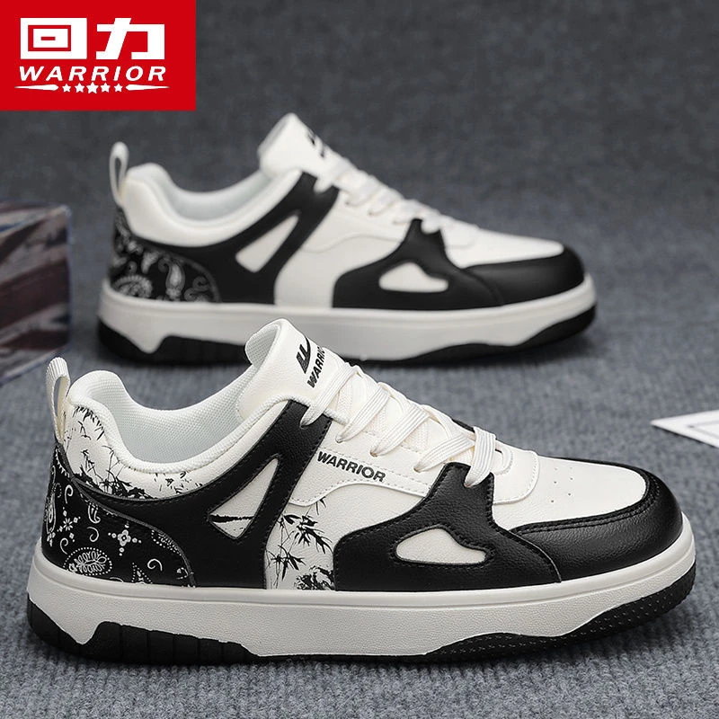 回力男鞋夏季春季2025新款板鞋厚底增高耐磨黑白熊猫高颜值休闲鞋
