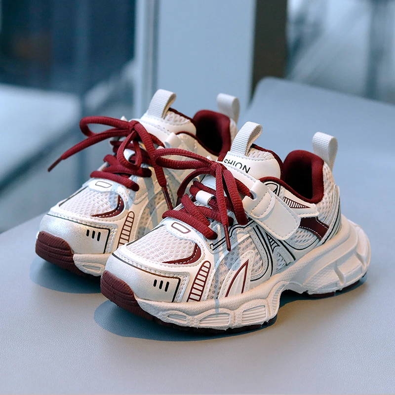 儿童老爹鞋轻便儿童跑步鞋春新款透气球鞋女童运动鞋男童鞋子轻盈