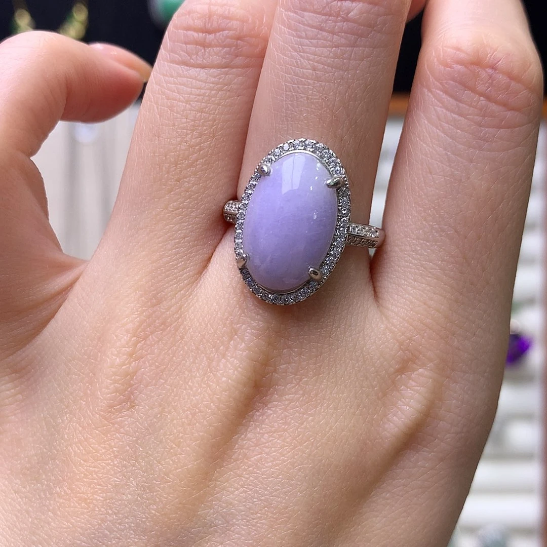 翡翠银S925镶嵌戒指139