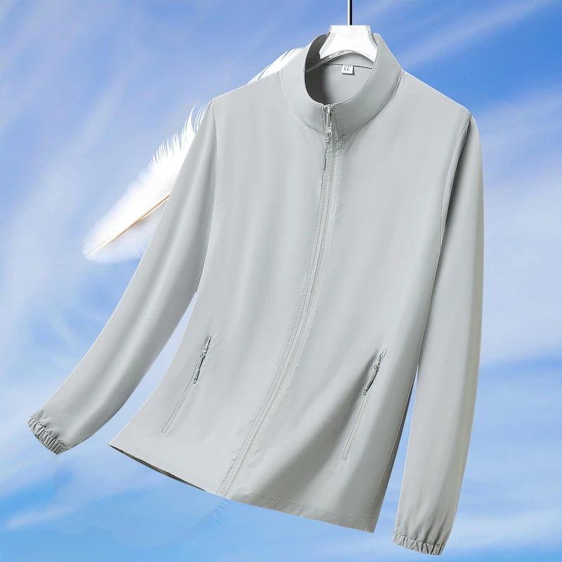 夏季新款轻薄透气防晒衣立领男士防晒外套休闲户外防晒服潮【立领】