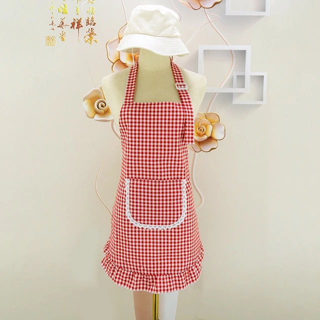 源头工厂围裙厨房家用2025新款女做饭防水防油围腰网红可爱罩衣纯