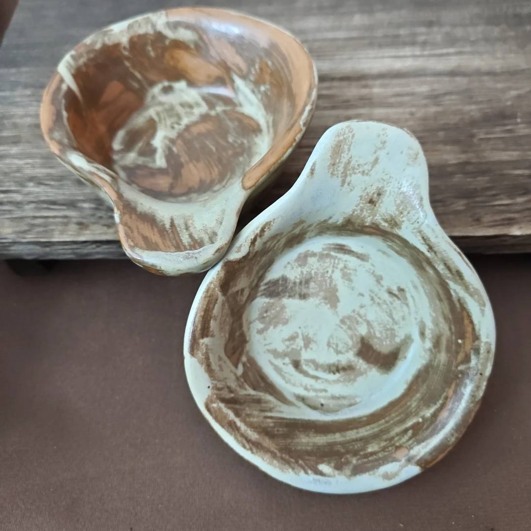 686粗陶系列陶瓷味碟4.7寸味碟2只装 手工拉胚