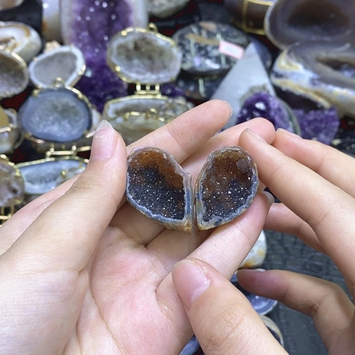 水晶珠宝半成品未镶嵌兔耳朵盆