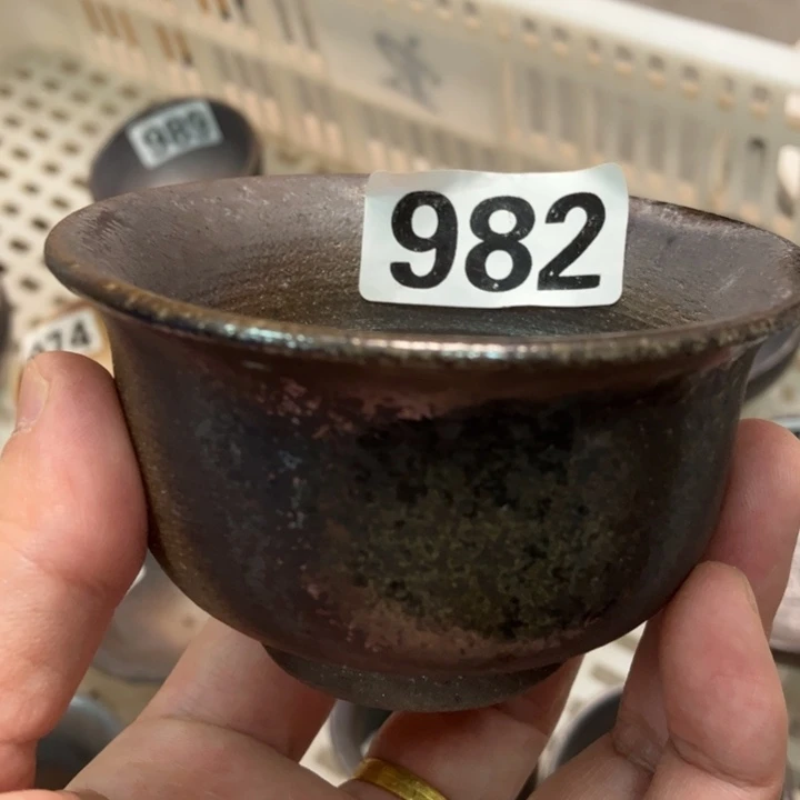 柴烧茶具茶杯大放漏
