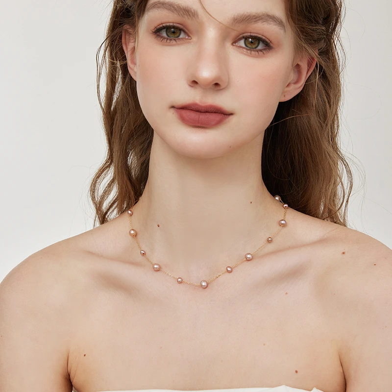 aviho 简约气质强光巴洛克珍珠女不规则巴洛克珍珠