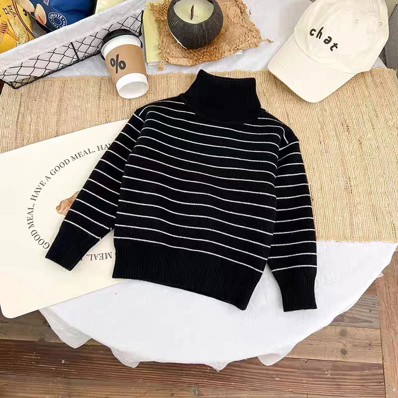 2011男女童加绒高领保暖针织衫