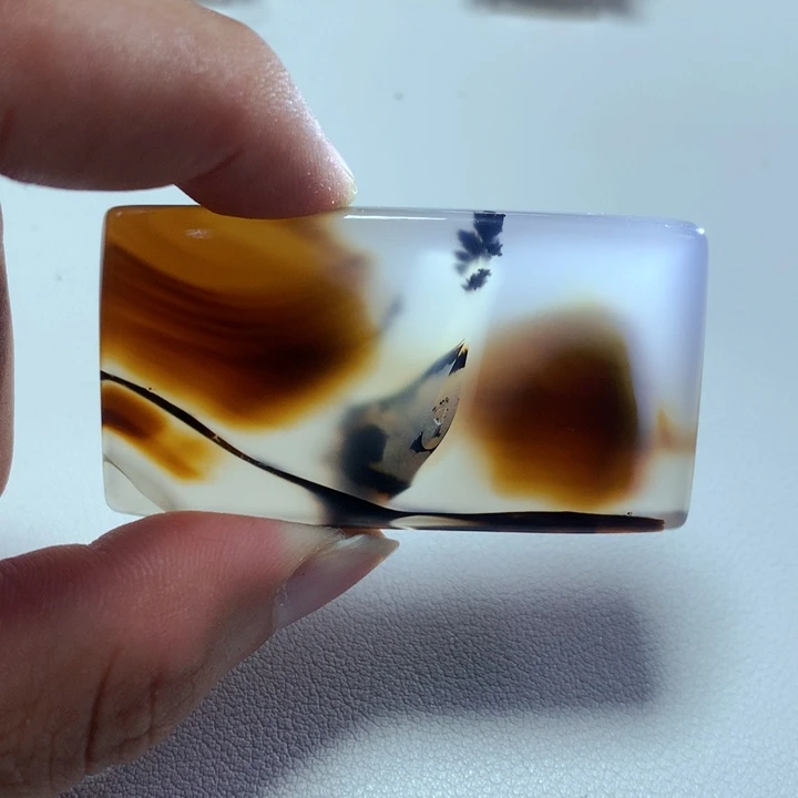 玛瑙/玉髓颈饰未镶嵌心**旧