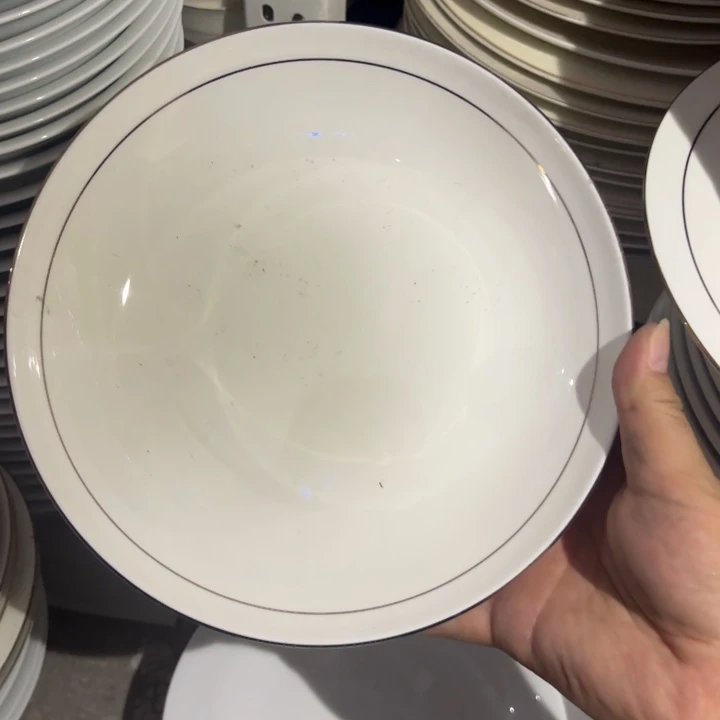 金镶玉8英寸深盘4个【微瑕尾货】