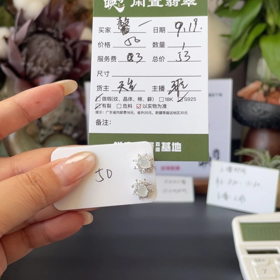 馨****未镶嵌翡翠耳饰翡翠