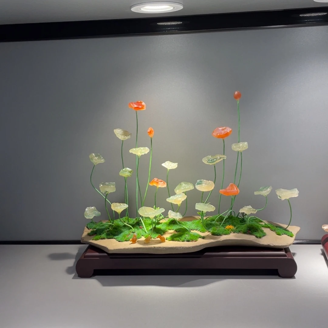 坐***马石材阿拉善花花摆件
