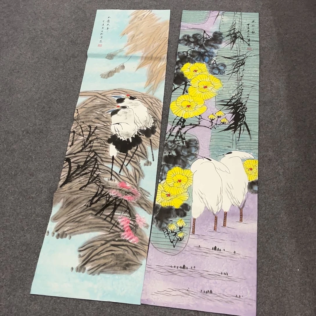 国画国画作品单幅任发两张